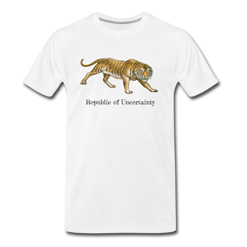 REP FUN Tiger Tiger Men’s Premium Organic T-Shirt - white